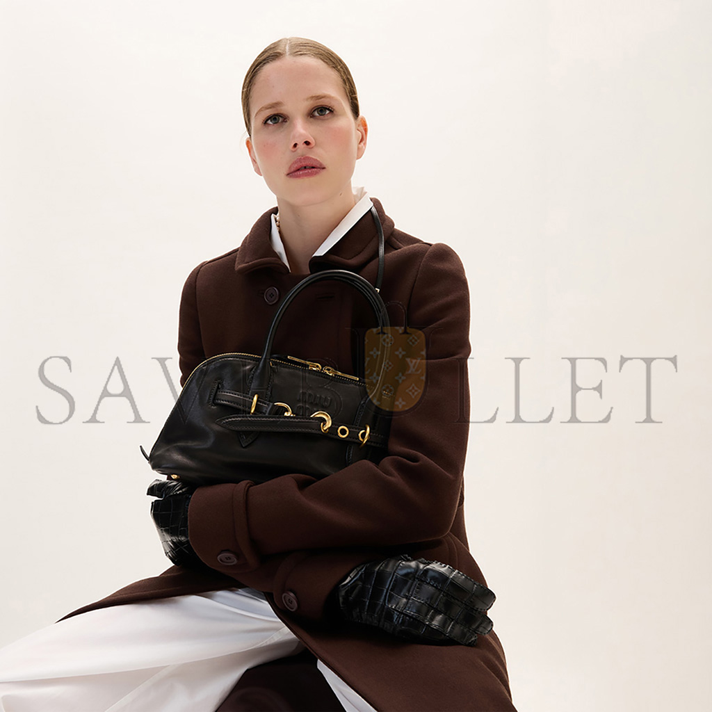 MIU MIU AVENTURE NAPPA LEATHER TOP-HANDLE BAG 5BB168 (33*17*11cm) MIU MIU AVENTURE NAPPA LEATHER TOP-HANDLE BAG 5BB168 (33*17*11cm)